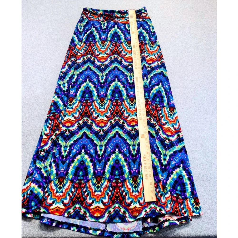Counterparts Signature Studio M USA Colorful Abstract Maxi Skirt Pull On Boho